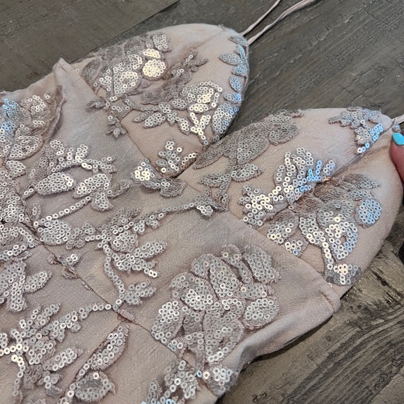 LOVERS + FRIENDS NUDE SEQUIN DRESS - Picture 3 of 4